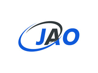 JAO letter creative modern elegant swoosh logo design
