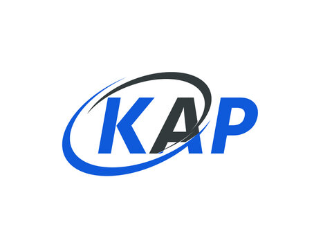 KAP letter creative modern elegant swoosh logo design