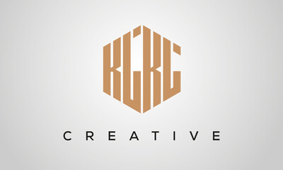 letters KLKL creative polygon hexagon logo victor template
