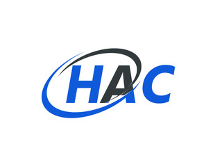 HAC letter creative modern elegant swoosh logo design