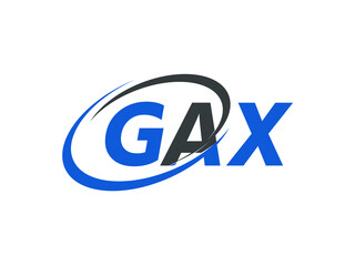 GAX letter creative modern elegant swoosh logo design