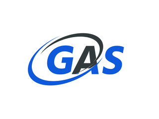 GAS letter creative modern elegant swoosh logo design