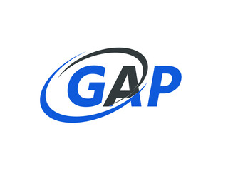 GAP letter creative modern elegant swoosh logo design