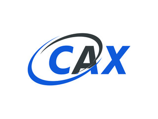 CAX letter creative modern elegant swoosh logo design