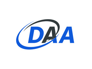 DAA letter creative modern elegant swoosh logo design