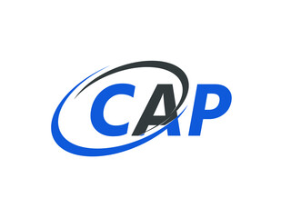 CAP letter creative modern elegant swoosh logo design