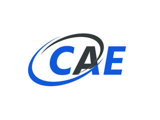 CAE letter creative modern elegant swoosh logo design