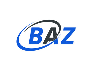 BAZ letter creative modern elegant swoosh logo design