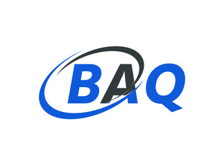 BAQ letter creative modern elegant swoosh logo design