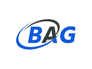 BAG letter creative modern elegant swoosh logo design