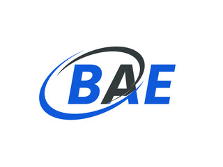 BAE letter creative modern elegant swoosh logo design