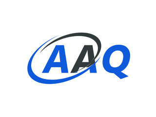 AAQ letter creative modern elegant swoosh logo design