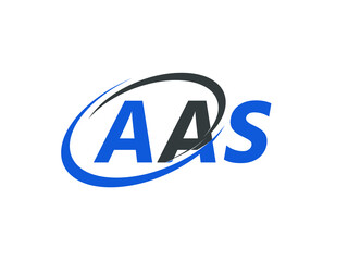 AAS letter creative modern elegant swoosh logo design