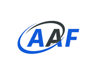 AAF letter creative modern elegant swoosh logo design