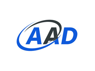 AAD letter creative modern elegant swoosh logo design