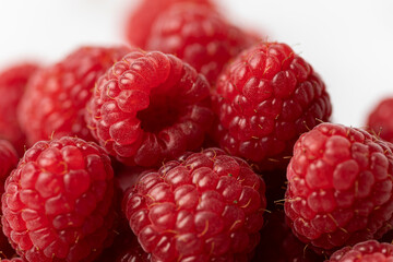 macro shot of raspberries. selective focus.
