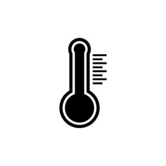 Temperature icon vector. Thermometer icon illustration. Flat design style on white background.