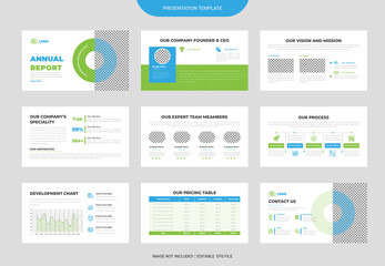 Fototapeta na wymiar Annual report PowerPoint presentation, Creative clean modern presentation template