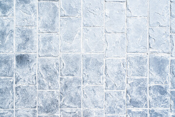 Abstract blue grey color brick floor texture background