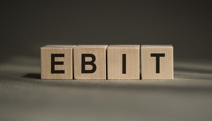 Letter block in word EBIT is an acronym of Earnings Before Interest and Taxes