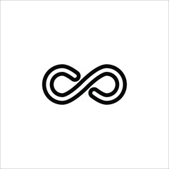 Infinity Icon Symbol Vector Illustration Design on white background.