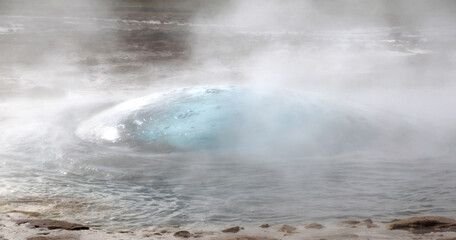Eruption of Strokkur Geyser, Iceland