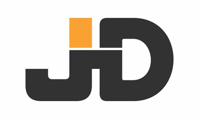 Abstract JD alphabet creative logo design