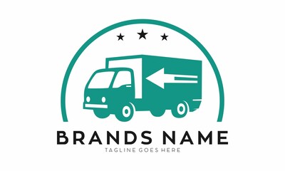 Delivery truck modern logo design