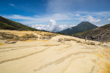 Ijen volcano in East Java, Indonesia