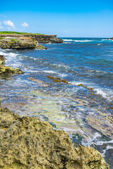 uninhabited island in the caribbean and atlantic ocean on the border