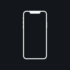 White iPhone 13. Realistic, modern, smart phone collection on isolated background. White iPhone 13 pro mini max 