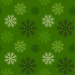 A seamless pattern on a square background is snowflakes. Design element