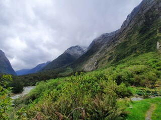 Fototapeta na wymiar Milford Track, MacKinnan Pass, Sutherland Falls, Te Anau, Milford Sounds, South Island, New Zealand