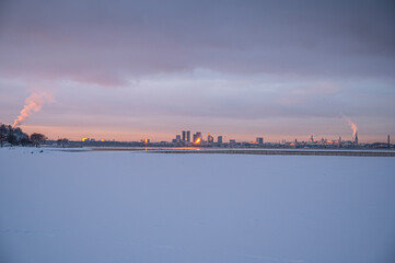 Naklejka premium Sunrise in Tallinn, Estonia