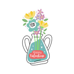 romantic flower vase poster