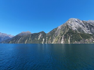 Milford Track. Milford Sounds, Fiordland, Te Anau, South Island, New Zealand 