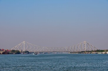 The iconic Howrah Bridge in Calcutta, India