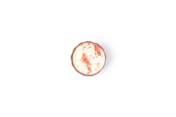 Milk chocolate candy isolated on white background