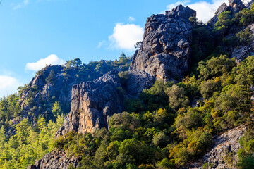 View of the Taurus mountains in Antalya province, Turkey