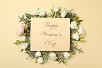 Women's day or 8 march composition with text