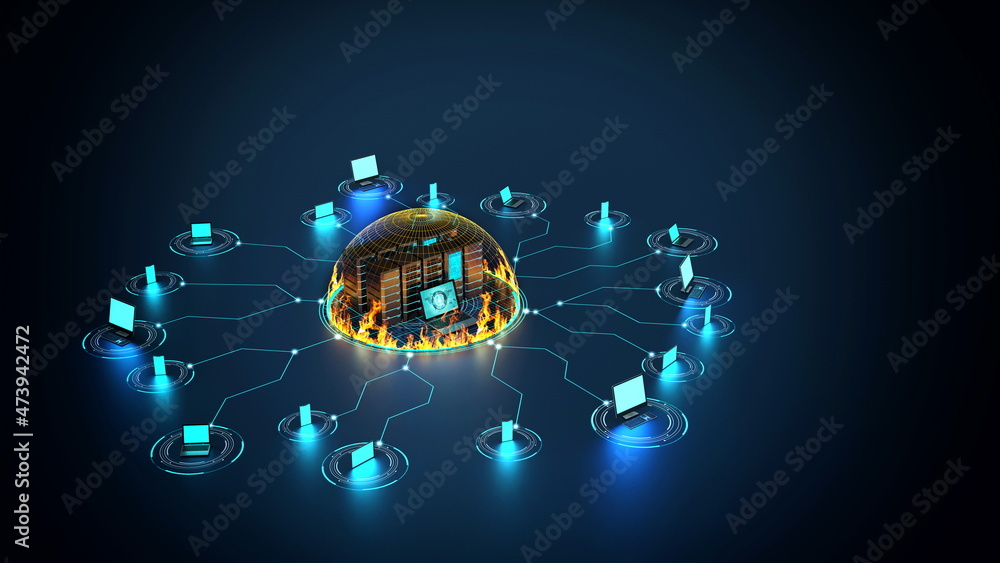 Canvas Prints internet firewall concept