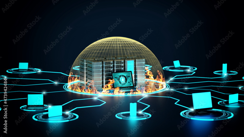 Canvas Prints internet firewall concept