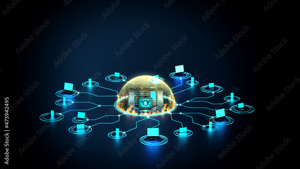 Canvas Prints internet firewall concept