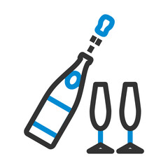 Party Champagne And Glass Icon