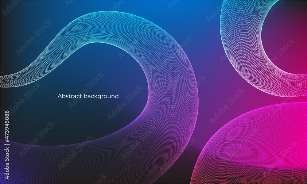 Poster modern abstract background. colorful wavy lines pattern