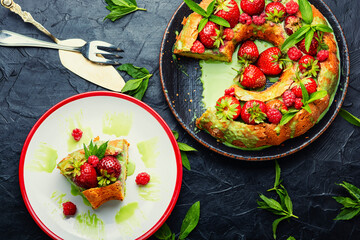 Summer berry cake
