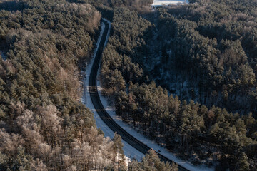 Road down. Winter time