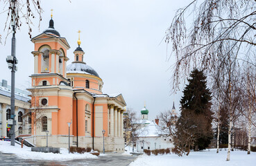 Moscow, Russia, Temples of Zaryadye Park. Church of St. Barbara.
  The Church of the Barbara the...
