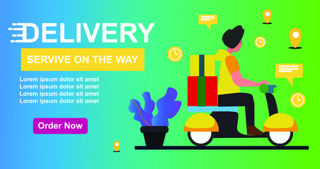 delivery landing page design full collor
