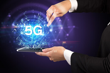 Close-up of a touchscreen with abbreviation.